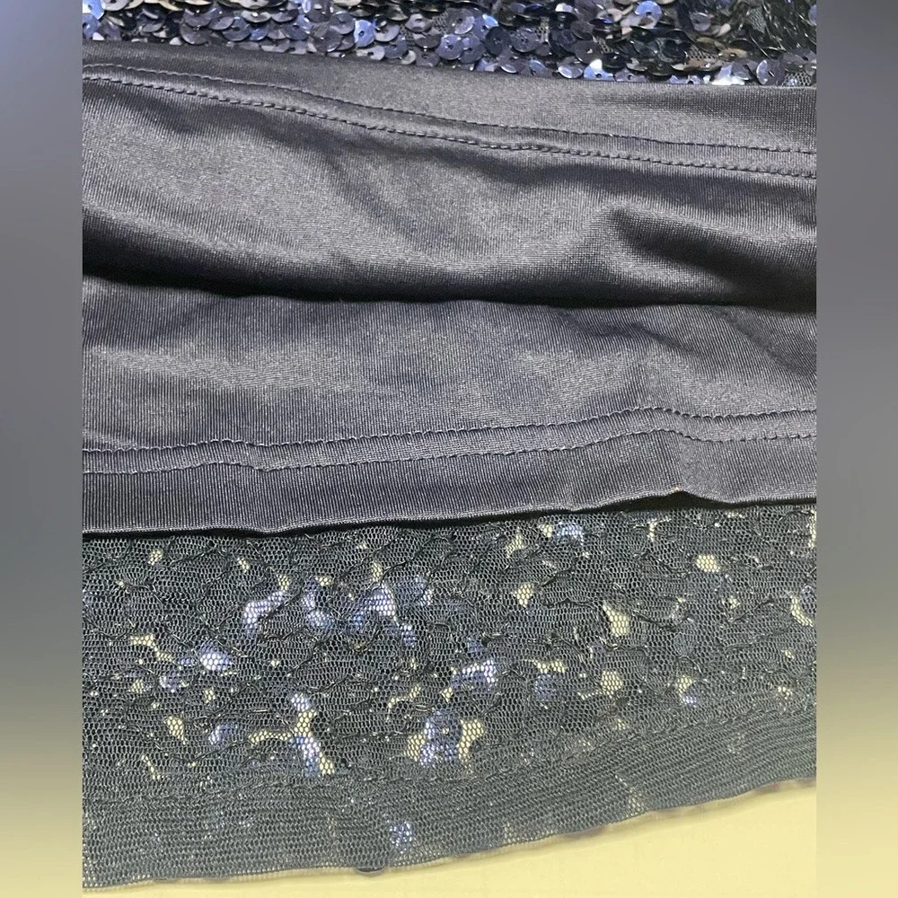 Maner Elegant Navy Sequin Dress Women's Medium - Picture 8 of 12